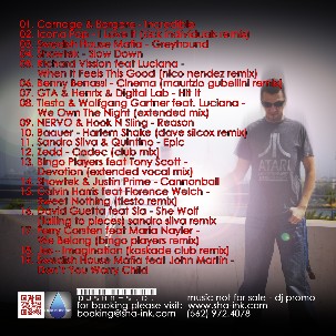 back art cover for dj sha sabotage redemption with track listings